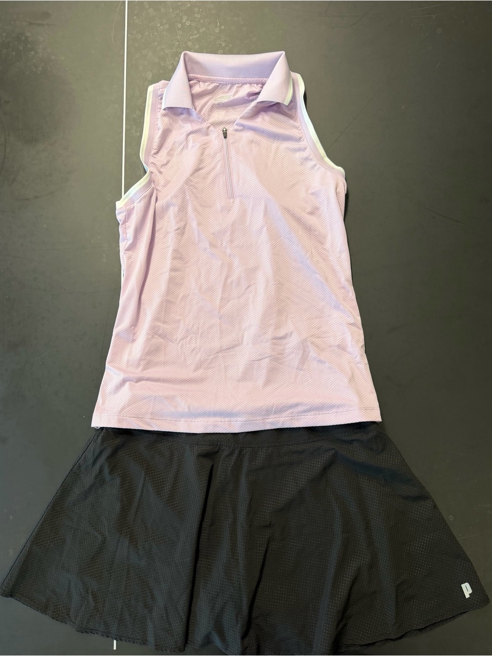 Prince Black Skort with Light Purple Top Set